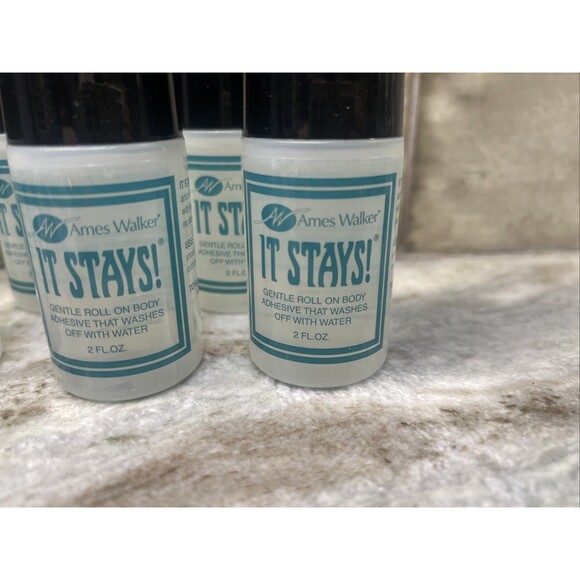 AW It Stays! Body Adhesive (6 Pack) 2 oz Ames Walker Washes Away - Picture 2 of 6